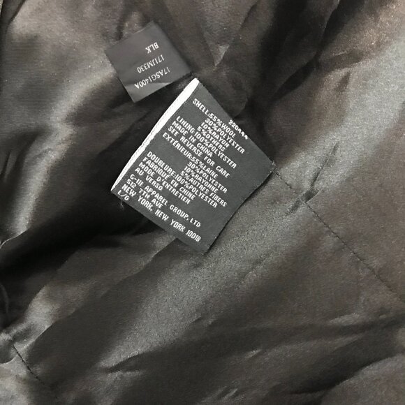 Kenneth Cole Reaction Women's Melton Wool Rayon Blend Pea Coat Noir Black Large - Picture 7 of 12